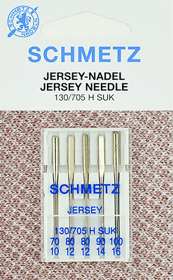 Иглы Schmetz джерси 130/705 H SUK (70x1, 80x2, 90x1, 100x1) 5 шт в Москве